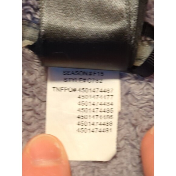 The North Face Jacket Womens Small Gray Full Zip Fleece Fuzzy Long Sleeve - Picture 10 of 12